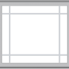 WDMA 36x32 (35.5 x 31.5 inch) Pine Wood Light Grey Aluminum Push out Casement Window with Prairie Grilles
