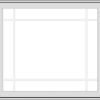 WDMA 36x32 (35.5 x 31.5 inch) White uPVC Vinyl Push out Casement Window with Prairie Grilles