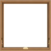 WDMA 36x36 (35.5 x 35.5 inch) Oak Wood Dark Brown Bronze Aluminum Crank out Awning Window without Grids