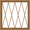 WDMA 36x36 (35.5 x 35.5 inch) Oak Wood Green Aluminum Push out Awning Window without Grids with Diamond Grills