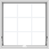 WDMA 36x36 (35.5 x 35.5 inch) White Vinyl uPVC Crank out Awning Window with Colonial Grids Interior