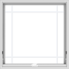 WDMA 36x36 (35.5 x 35.5 inch) White Vinyl uPVC Crank out Awning Window with Prairie Grilles