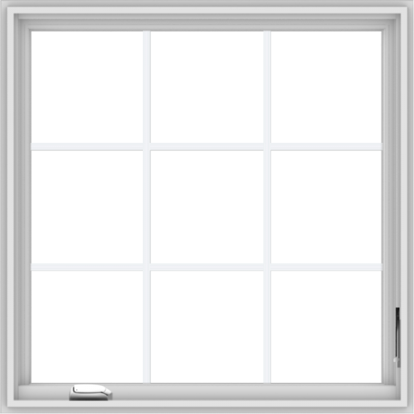 WDMA 36x36 (35.5 x 35.5 inch) White Vinyl UPVC Crank out Casement Window without Grids