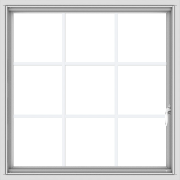 WDMA 36x36 (35.5 x 35.5 inch) White uPVC Vinyl Push out Casement Window without Grids