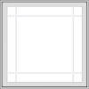 WDMA 36x36 (35.5 x 35.5 inch) White uPVC Vinyl Push out Casement Window with Prairie Grilles