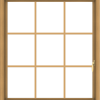 WDMA 36x40 (35.5 x 39.5 inch) Pine Wood Light Grey Aluminum Push out Casement Window without Grids