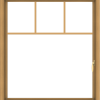 WDMA 36x40 (35.5 x 39.5 inch) Pine Wood Light Grey Aluminum Push out Casement Window with Fractional Grilles