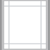 WDMA 36x40 (35.5 x 39.5 inch) Pine Wood Light Grey Aluminum Push out Casement Window with Prairie Grilles