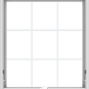 WDMA 36x40 (35.5 x 39.5 inch) White Vinyl uPVC Crank out Awning Window with Colonial Grids Interior