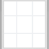 WDMA 36x40 (35.5 x 39.5 inch) White Vinyl uPVC Crank out Awning Window with Colonial Grids Exterior