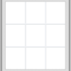 WDMA 36x40 (35.5 x 39.5 inch) White uPVC Vinyl Push out Awning Window with Colonial Grids Exterior