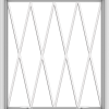 WDMA 36x40 (35.5 x 39.5 inch) White uPVC Vinyl Push out Awning Window without Grids with Diamond Grills