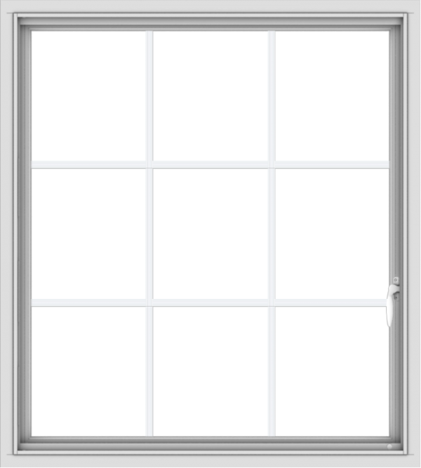 WDMA 36x40 (35.5 x 39.5 inch) White uPVC Vinyl Push out Casement Window without Grids