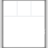 WDMA 36x40 (35.5 x 39.5 inch) White uPVC Vinyl Push out Casement Window with Fractional Grilles
