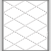 WDMA 36x40 (35.5 x 39.5 inch) White uPVC Vinyl Push out Casement Window without Grids with Diamond Grills