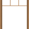 WDMA 36x48 (35.5 x 47.5 inch) Oak Wood Green Aluminum Push out Awning Window with Fractional Grilles