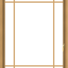 WDMA 36x48 (35.5 x 47.5 inch) Pine Wood Light Grey Aluminum Push out Casement Window with Prairie Grilles