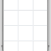 WDMA 36x48 (35.5 x 47.5 inch) White Vinyl uPVC Crank out Awning Window with Colonial Grids Interior