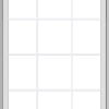 WDMA 36x48 (35.5 x 47.5 inch) White Vinyl uPVC Crank out Awning Window with Colonial Grids Exterior