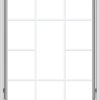 WDMA 36x48 (35.5 x 47.5 inch) White Vinyl uPVC Crank out Awning Window without Grids with Victorian Grills