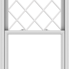 WDMA 36x54 (35.5 x 53.5 inch)  Aluminum Single Double Hung Window with Diamond Grids