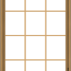 WDMA 36x54 (35.5 x 53.5 inch) Pine Wood Dark Grey Aluminum Crank out Casement Window without Grids