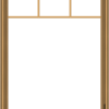WDMA 36x54 (35.5 x 53.5 inch) Pine Wood Dark Grey Aluminum Crank out Casement Window with Fractional Grilles