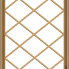 WDMA 36x54 (35.5 x 53.5 inch) Pine Wood Dark Grey Aluminum Crank out Casement Window without Grids with Diamond Grills