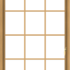 WDMA 36x54 (35.5 x 53.5 inch) Pine Wood Light Grey Aluminum Push out Casement Window without Grids