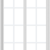 WDMA 36x54 (35.5 x 53.5 inch) Vinyl uPVC White Slide Window with Colonial Grids Exterior