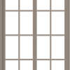 WDMA 36x54 (35.5 x 53.5 inch) Vinyl uPVC Brown Slide Window with Colonial Grids Exterior