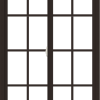 WDMA 36x54 (35.5 x 53.5 inch) Vinyl uPVC Dark Brown Slide Window with Colonial Grids Exterior