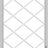 WDMA 36x54 (35.5 x 53.5 inch) White Vinyl UPVC Crank out Casement Window without Grids with Diamond Grills