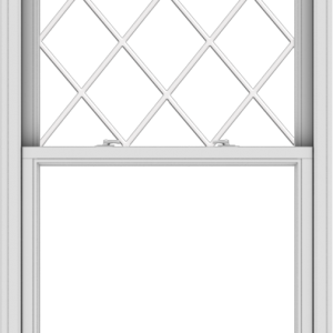 WDMA 36x57 (35.5 x 56.5 inch)  Aluminum Single Double Hung Window with Diamond Grids