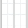 WDMA 36x60 (35.5 x 59.5 inch) Vinyl uPVC White Slide Window with Colonial Grids Exterior