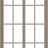 WDMA 36x60 (35.5 x 59.5 inch) Vinyl uPVC Brown Slide Window with Colonial Grids Exterior