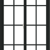 WDMA 36x60 (35.5 x 59.5 inch) Vinyl uPVC Black Slide Window with Colonial Grids Exterior
