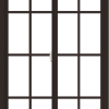 WDMA 36x60 (35.5 x 59.5 inch) Vinyl uPVC Dark Brown Slide Window with Colonial Grids Exterior