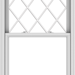 WDMA 36x61 (35.5 x 60.5 inch)  Aluminum Single Double Hung Window with Diamond Grids