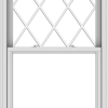WDMA 36x66 (35.5 x 65.5 inch)  Aluminum Single Double Hung Window with Diamond Grids