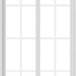 WDMA 36x66 (35.5 x 65.5 inch) Vinyl uPVC White Slide Window with Colonial Grids Exterior