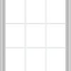 WDMA 36x66 (35.5 x 65.5 inch) White Vinyl UPVC Crank out Casement Window without Grids