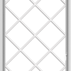 WDMA 36x66 (35.5 x 65.5 inch) White uPVC Vinyl Push out Casement Window without Grids with Diamond Grills