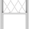 WDMA 36x72 (35.5 x 71.5 inch)  Aluminum Single Double Hung Window with Diamond Grids