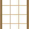 WDMA 36x72 (35.5 x 71.5 inch) Pine Wood Dark Grey Aluminum Crank out Casement Window without Grids