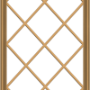 WDMA 36x72 (35.5 x 71.5 inch) Pine Wood Dark Grey Aluminum Crank out Casement Window without Grids with Diamond Grills