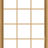 WDMA 36x72 (35.5 x 71.5 inch) Pine Wood Light Grey Aluminum Push out Casement Window without Grids