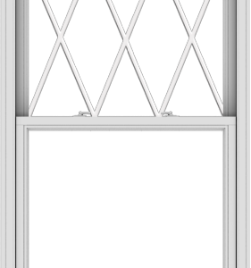 WDMA 38x108 (37.5 x 107.5 inch)  Aluminum Single Double Hung Window with Diamond Grids