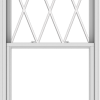 WDMA 38x114 (37.5 x 113.5 inch)  Aluminum Single Double Hung Window with Diamond Grids