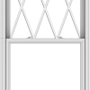WDMA 38x120 (37.5 x 119.5 inch)  Aluminum Single Double Hung Window with Diamond Grids